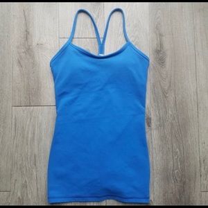 Blue power y lululemon workout tank